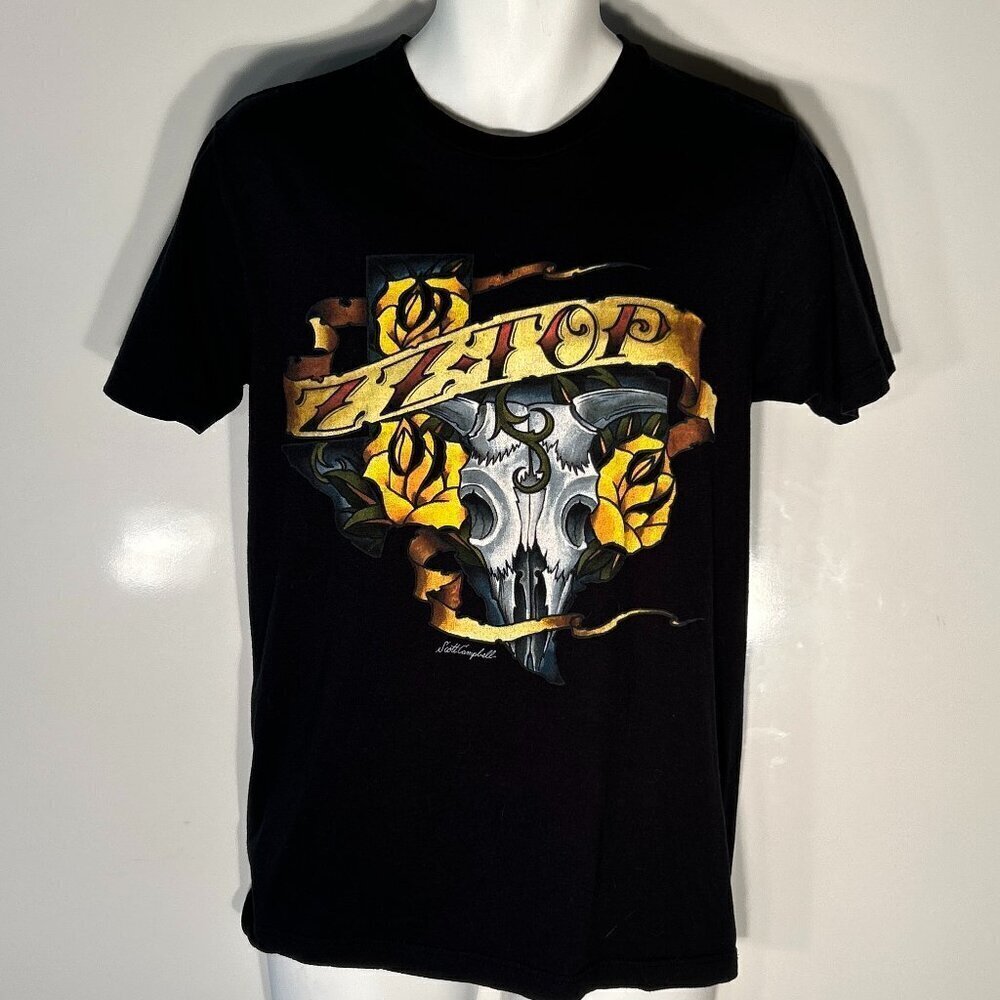 Tultex Fine Jersey SZM ZZ-Top Band T-Shirt Rock Scott Campbell Graphic Concert